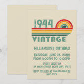 Gepersonaliseerde vintage 80ste verjaardagsfeest kaart (Voorkant / Achterkant)