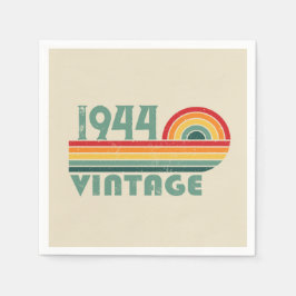 Gepersonaliseerde vintage 80ste verjaardagsfeest servet