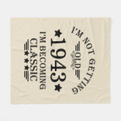Gepersonaliseerde vintage 90ste verjaardagsfeestje fleece deken (Voorkant (Horizontaal))