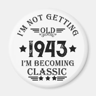 Gepersonaliseerde vintage 90ste verjaardagsfeestje magneet