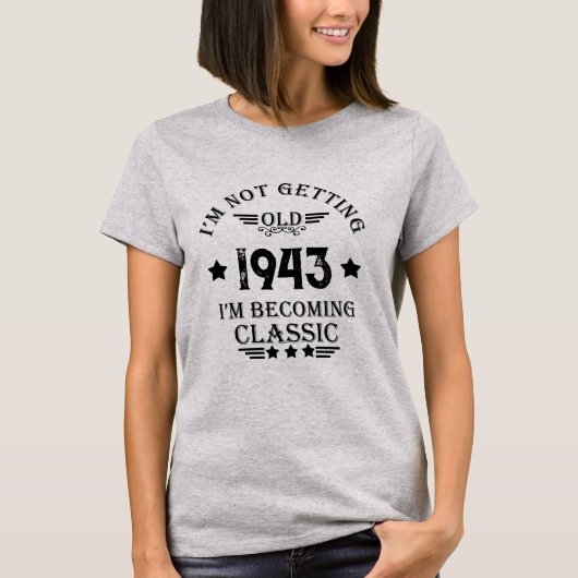Gepersonaliseerde vintage 90ste verjaardagsfeestje t-shirt (Voorkant)