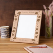 Gepersonaliseerde Vintage bruiloft Afbeelding Lijs Gegraveerde Lijstjes (Links)