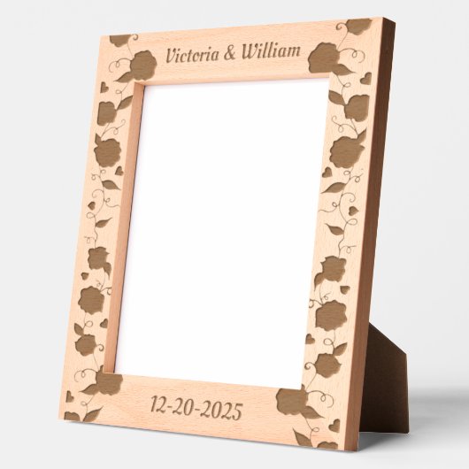 Gepersonaliseerde Vintage bruiloft Afbeelding Lijs Gegraveerde Lijstjes (Links)