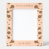 Gepersonaliseerde Vintage bruiloft Afbeelding Lijs Gegraveerde Lijstjes (Voorkant)