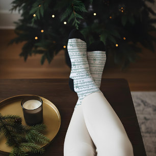 Gepersonaliseerde Vintage Christmas Carol Music No Sokken
