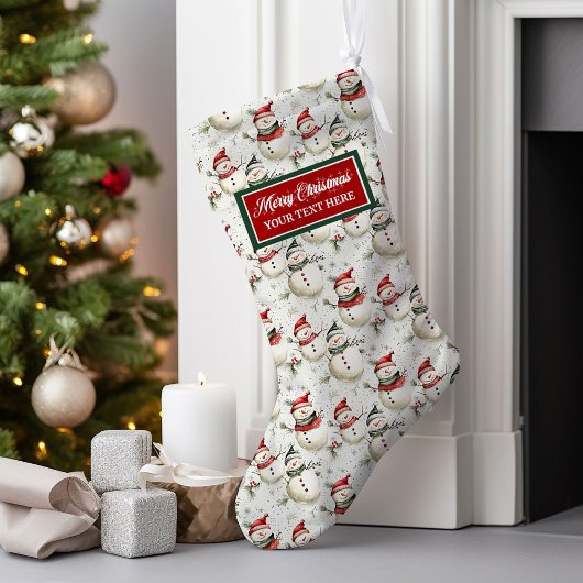 Gepersonaliseerde Vintage Christmas Stocking Class Grote Kerstsok