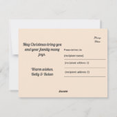 Gepersonaliseerde Vintage Een kerstwens Feestdagenkaart (Achterkant)