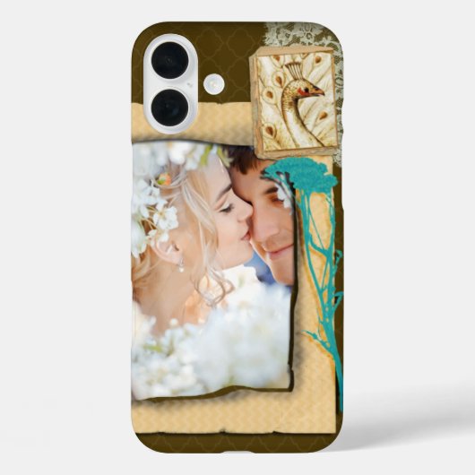 Gepersonaliseerde vintage fotocollage Case-Mate iPhone case (Achterkant)