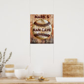 GEPERSONALISEERDE Vintage Honkbal Man Cave Posters (Keuken)