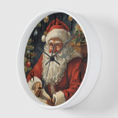 Gepersonaliseerde Vintage Kerst Muur Klok (Hoek)