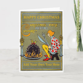 Gepersonaliseerde Vintage-kerstkaart Feestdagen Kaart