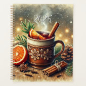 Gepersonaliseerde Vintage Kerstmarkt Mulled Wine Planner (Voorkant)