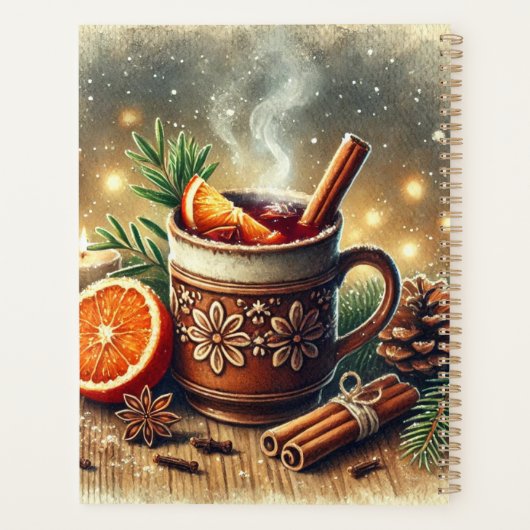 Gepersonaliseerde Vintage Kerstmarkt Mulled Wine Planner (Achterkant)