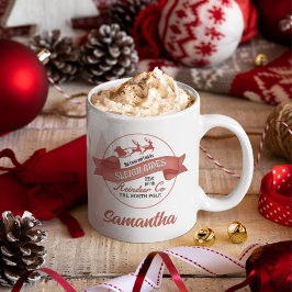 Gepersonaliseerde Vintage Kerstrendier Koffiemok
