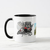 Gepersonaliseerde Vintage Motorrit Route 66 Mok (Links)