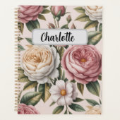 Gepersonaliseerde vintage rozen Productiviteitsdo Planner (Voorkant)