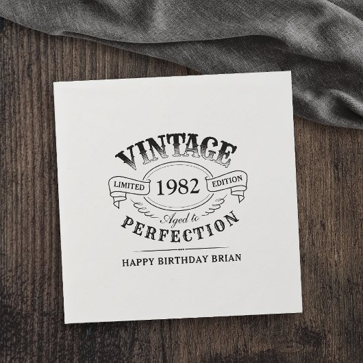 Gepersonaliseerde Vintage verouderd tot perfecte g Servet
