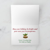 Gepersonaliseerde Vintage Victoriaans kerst Kaart (Binnen)