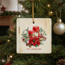Gepersonaliseerde vintage waterverfkaarsen & Poins