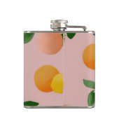 Gepersonaliseerde Vinyl gewikkeld Schattigee Roze  Heupfles (Achterkant)