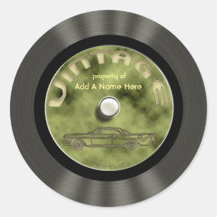 Gepersonaliseerde Vinyl Record Stickers