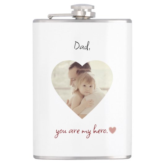 Gepersonaliseerde Vinyl Wrapped Flask voor Vaderda Heupfles (Voorkant)