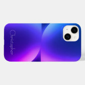 Gepersonaliseerde violette radiale textuur iphone  Case-Mate iPhone case (Achterkant (horizontaal))
