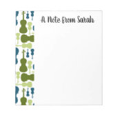 Gepersonaliseerde Viool speler Gift Orchestra Notitieblok (Voorkant)