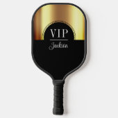 Gepersonaliseerde VIP Jouw naam Gold Black Pickleball Paddle (Achterkant)