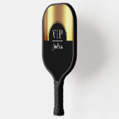 Gepersonaliseerde VIP Jouw naam Gold Black Pickleball Paddle (Links)