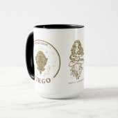 Gepersonaliseerde Virgo Zodiac 15 oz Koffie Mok (Voorkant links)
