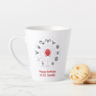 Gepersonaliseerde Virgo Zodiac verjaardagscadeau Latte Mok