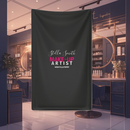 Gepersonaliseerde visagist standaard spandoek