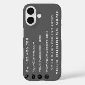 Gepersonaliseerde Visitekaartje iPhone Case Sjablo (Achterkant)