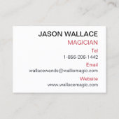 Gepersonaliseerde Visitekaartje van de goochelaar (Achterkant)