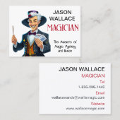 Gepersonaliseerde Visitekaartje van de goochelaar (Voorkant / Achterkant)