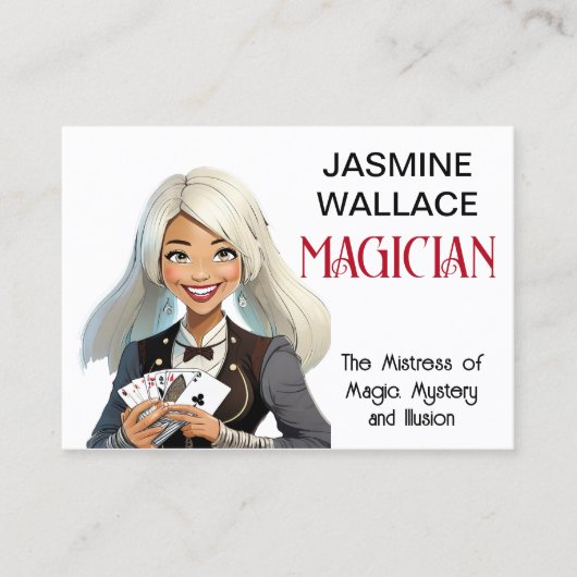 Gepersonaliseerde Visitekaartje van de goochelaar (Voorkant)