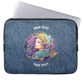 GEPERSONALISEERDE VISSEN STERRENBEELD LAPTOP SLEEVE
