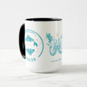 Gepersonaliseerde Vissen Zodiac 15 oz Koffie Mok (Voorkant links)