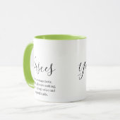 "Gepersonaliseerde Vissen Zodiac teken Naam en eig Mok (Voorkant links)