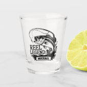 Gepersonaliseerde visvangst shot glas (Voorkant)