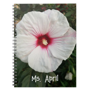 Gepersonaliseerde Vivid Hibiscus Floral Close-up Notitieboek