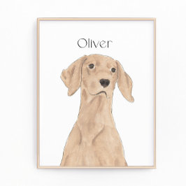 Gepersonaliseerde Vizsla Art Foto Afdruk