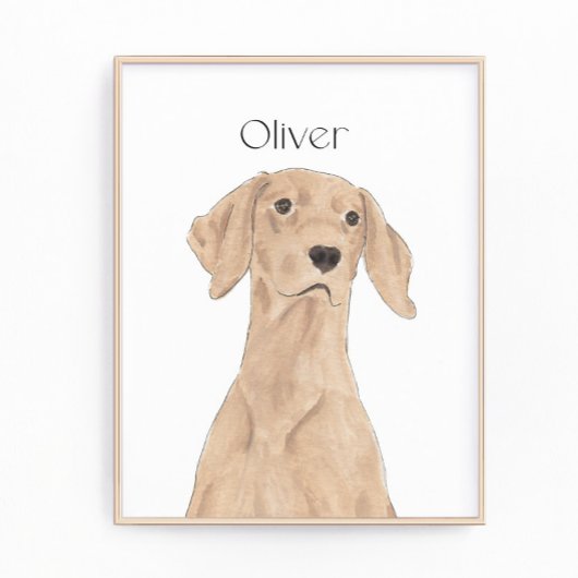 Gepersonaliseerde Vizsla Art Foto Afdruk