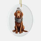 Gepersonaliseerde Vizsla hond Keramisch Ornament (Rechts)