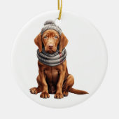 Gepersonaliseerde Vizsla hond Keramisch Ornament (Voorkant)