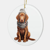 Gepersonaliseerde Vizsla hond Keramisch Ornament (Links)