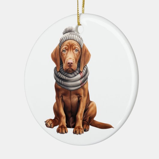Gepersonaliseerde Vizsla hond Keramisch Ornament (Links)