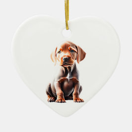 Gepersonaliseerde Vizsla Puppy Keramisch Ornament