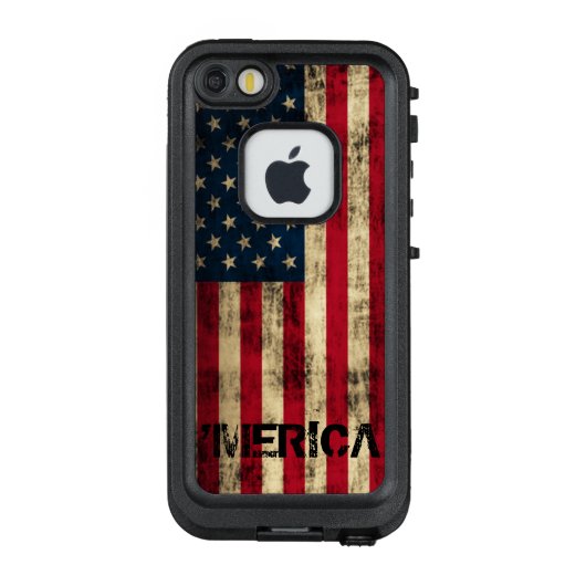 Gepersonaliseerde vlag "Merica Flag" LifeProof iPhone Hoesje (Achterkant)
